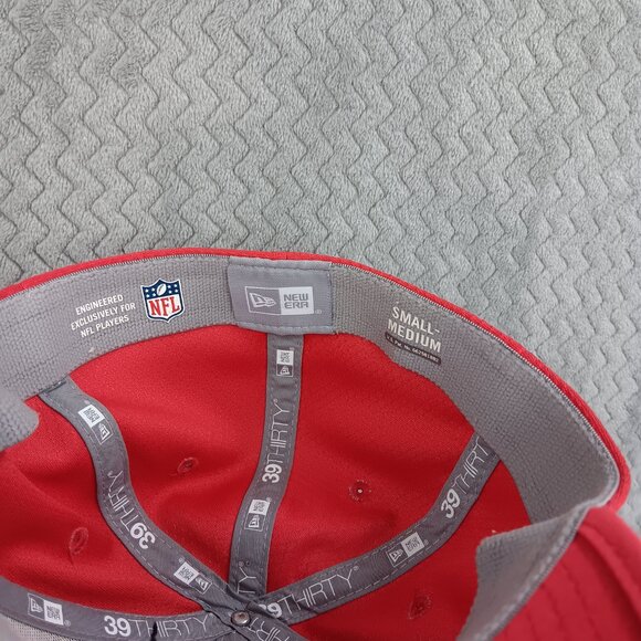 NFL Kansas City Chiefs Men's New Era Red 39THIRTY Team Classic Flex Hat M/S - Picture 7 of 9